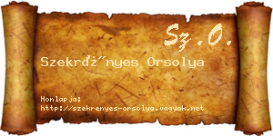 Szekrényes Orsolya névjegykártya