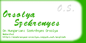 orsolya szekrenyes business card