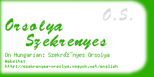 orsolya szekrenyes business card